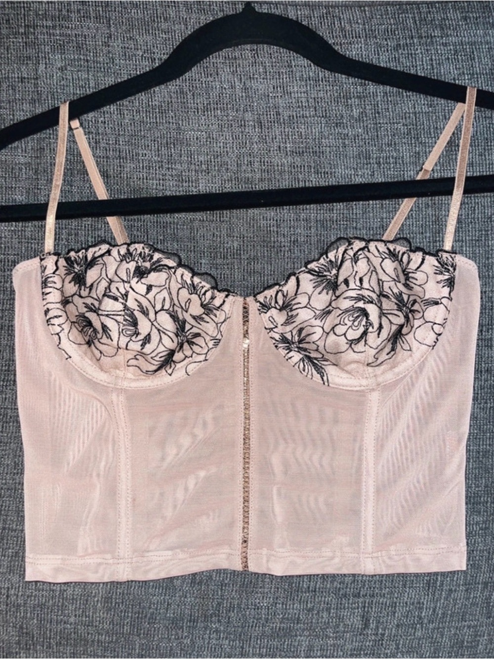 White Fox Tan Mesh Corset